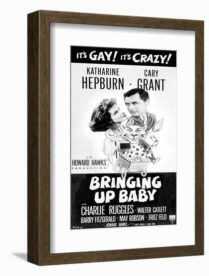 Bringing Up Baby - Movie Poster Reproduction-null-Framed Photo