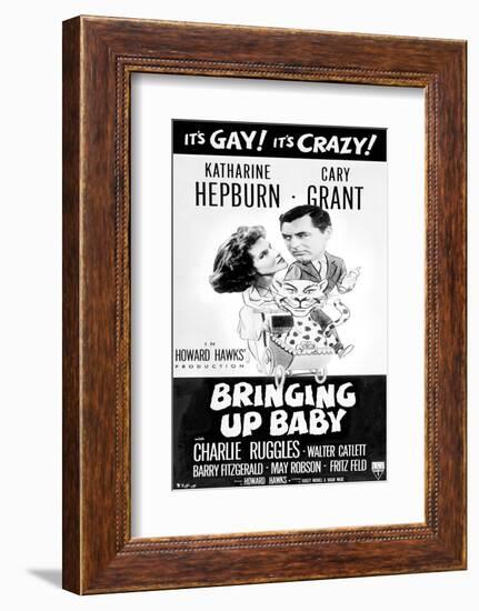 Bringing Up Baby - Movie Poster Reproduction-null-Framed Photo