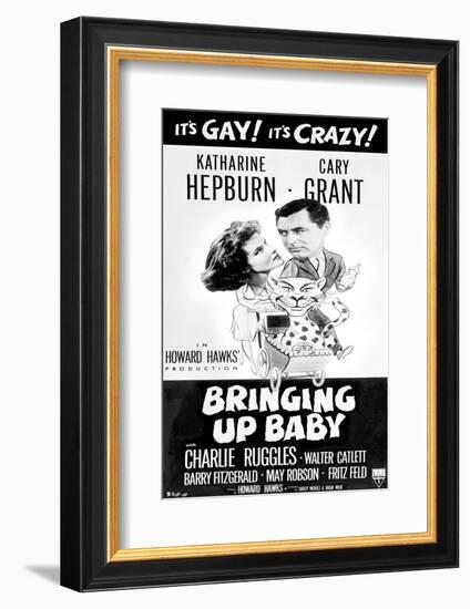 Bringing Up Baby - Movie Poster Reproduction-null-Framed Photo