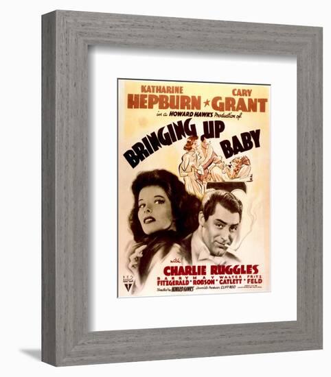 Bringing Up Baby - Movie Poster Reproduction-null-Framed Photo