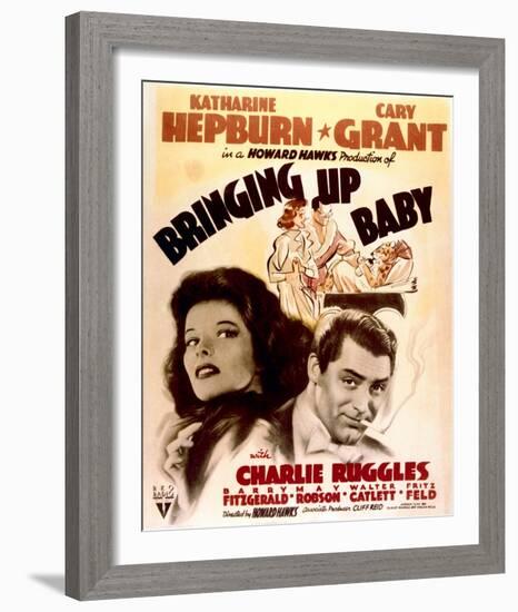 Bringing Up Baby - Movie Poster Reproduction-null-Framed Photo