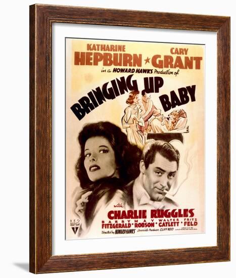 Bringing Up Baby - Movie Poster Reproduction-null-Framed Photo