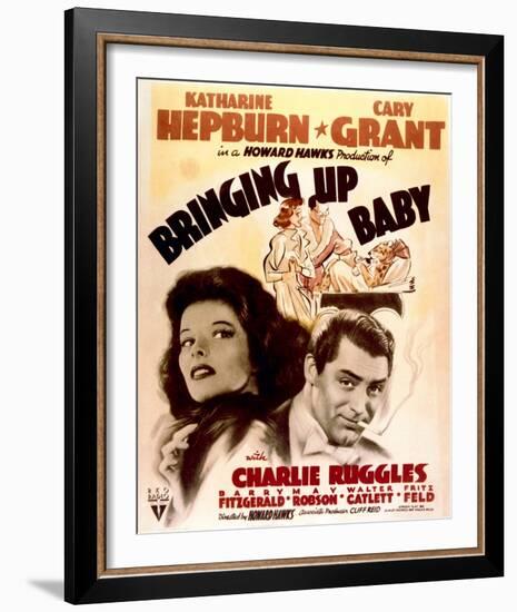 Bringing Up Baby - Movie Poster Reproduction-null-Framed Photo