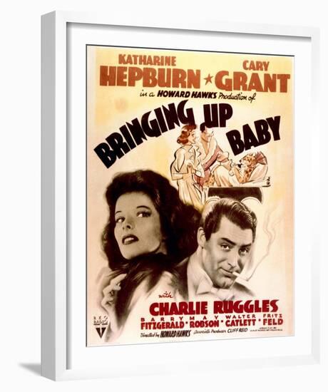 Bringing Up Baby - Movie Poster Reproduction-null-Framed Photo