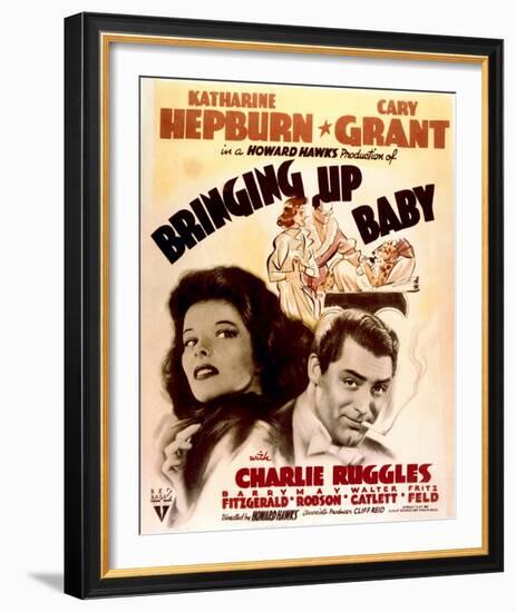 Bringing Up Baby - Movie Poster Reproduction-null-Framed Photo