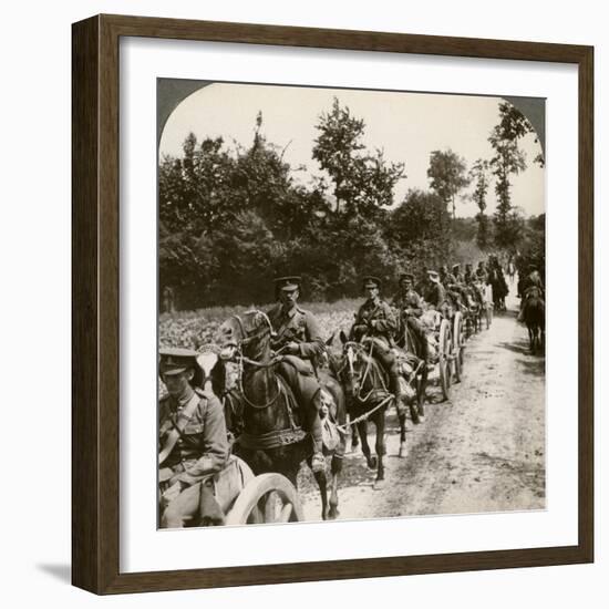 Bringing Up Reserve Ammunition, World War I, 1914-1918-null-Framed Photographic Print