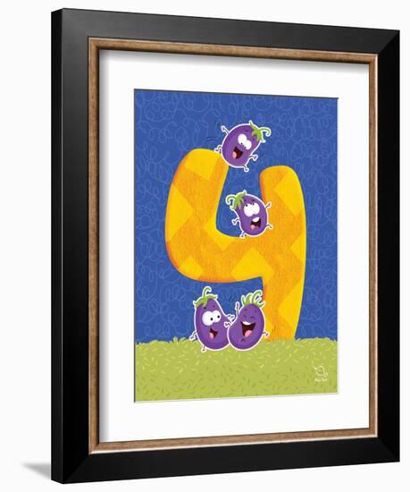 Brinjy 4-Blue Fish-Framed Premium Giclee Print