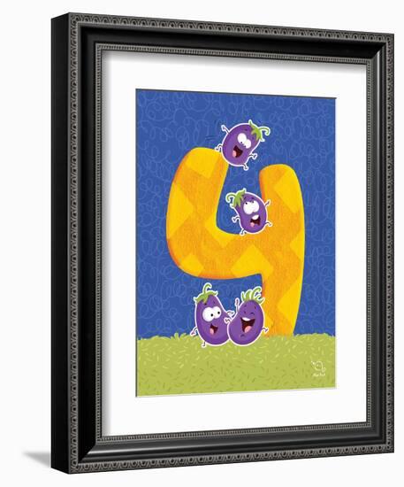 Brinjy 4-Blue Fish-Framed Premium Giclee Print