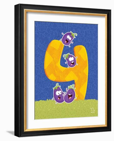 Brinjy 4-Blue Fish-Framed Art Print