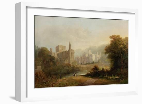 Brinkburn Grange and the Ruins of Brinkburn Priory, 1834-John Wilson Carmichael-Framed Giclee Print