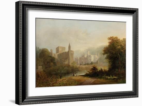 Brinkburn Grange and the Ruins of Brinkburn Priory, 1834-John Wilson Carmichael-Framed Giclee Print