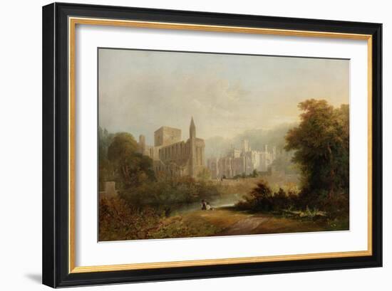 Brinkburn Grange and the Ruins of Brinkburn Priory, 1834-John Wilson Carmichael-Framed Giclee Print