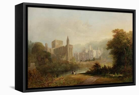 Brinkburn Grange and the Ruins of Brinkburn Priory, 1834-John Wilson Carmichael-Framed Premier Image Canvas