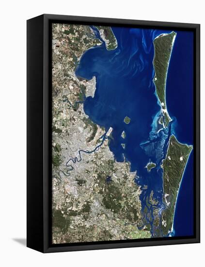 Brisbane, Australia, Satellite Image-PLANETOBSERVER-Framed Premier Image Canvas
