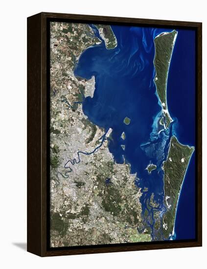 Brisbane, Australia, Satellite Image-PLANETOBSERVER-Framed Premier Image Canvas