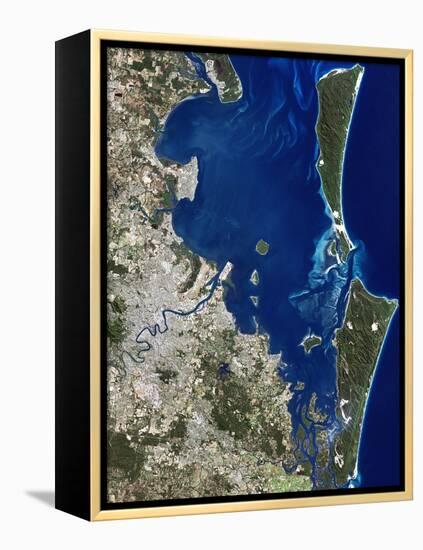 Brisbane, Australia, Satellite Image-PLANETOBSERVER-Framed Premier Image Canvas