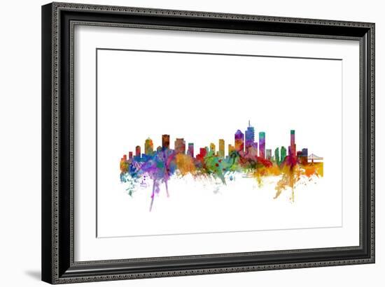 Brisbane Australia Skyline-Michael Tompsett-Framed Art Print