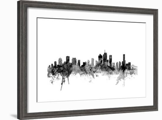 Brisbane Australia Skyline-Michael Tompsett-Framed Art Print