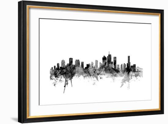 Brisbane Australia Skyline-Michael Tompsett-Framed Art Print