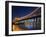 Brisbane City Skyline at Dusk, Queensland, Story Bridge Illuminated, Brisbane River, Australia-Andrew Watson-Framed Photographic Print