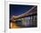 Brisbane City Skyline at Dusk, Queensland, Story Bridge Illuminated, Brisbane River, Australia-Andrew Watson-Framed Photographic Print