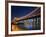 Brisbane City Skyline at Dusk, Queensland, Story Bridge Illuminated, Brisbane River, Australia-Andrew Watson-Framed Photographic Print