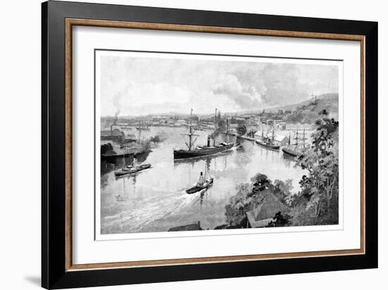 Brisbane from Bowen Terrace, 1886-null-Framed Giclee Print