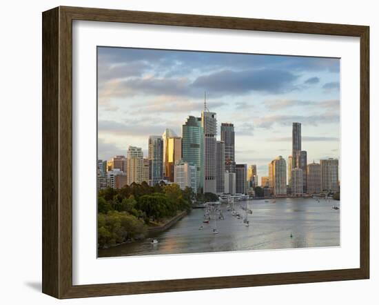 Brisbane Skyline, Queensland, Australia-Peter Adams-Framed Photographic Print