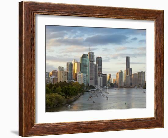 Brisbane Skyline, Queensland, Australia-Peter Adams-Framed Photographic Print