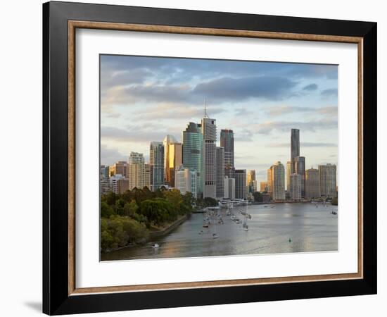 Brisbane Skyline, Queensland, Australia-Peter Adams-Framed Photographic Print