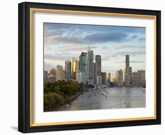 Brisbane Skyline, Queensland, Australia-Peter Adams-Framed Photographic Print