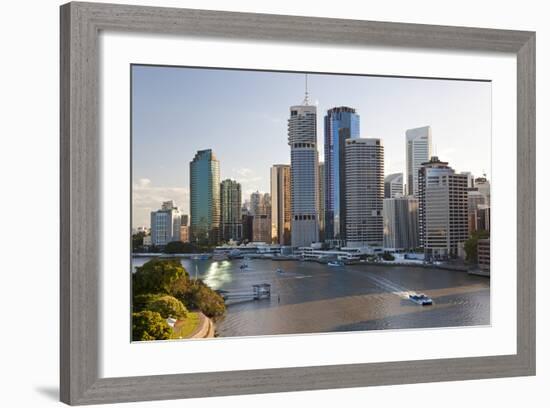 Brisbane Skyline, Queensland, Australia-Peter Adams-Framed Photographic Print