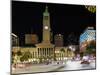 Brisbane Town Council Building Illuminated at Night, Long Exposure, Brisbane, Queensland, Australia-Noelia Ramon-Mounted Photographic Print