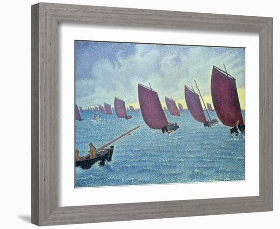 Brise, Concarneau - Presto, 1891-Paul Signac-Framed Giclee Print