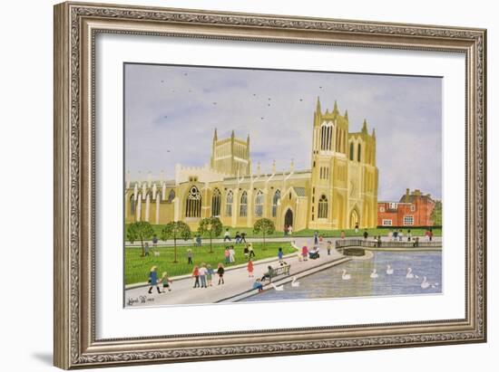 Bristol Cathedral and College Green, 1989-Judy Joel-Framed Giclee Print