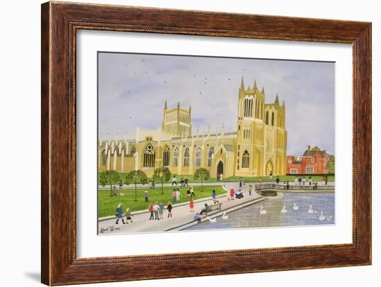 Bristol Cathedral and College Green, 1989-Judy Joel-Framed Giclee Print