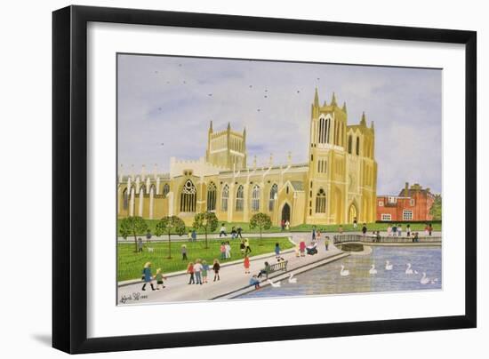 Bristol Cathedral and College Green, 1989-Judy Joel-Framed Giclee Print