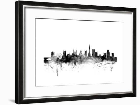 Bristol England Skyline-Michael Tompsett-Framed Art Print