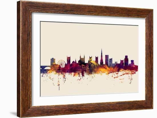 Bristol England Skyline-Michael Tompsett-Framed Art Print