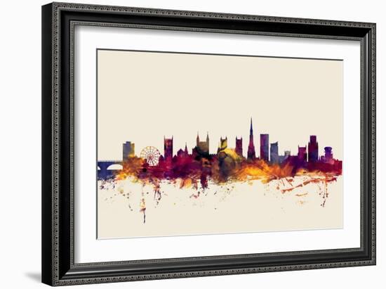 Bristol England Skyline-Michael Tompsett-Framed Art Print