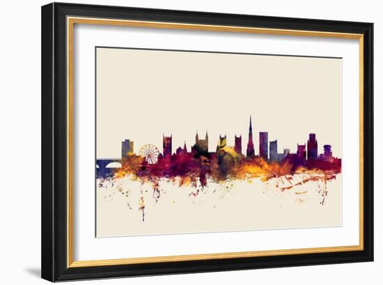 Bristol England Skyline-Michael Tompsett-Framed Art Print