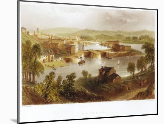 Bristol from Rownham Ferry, 1841-William Henry Bartlett-Mounted Giclee Print