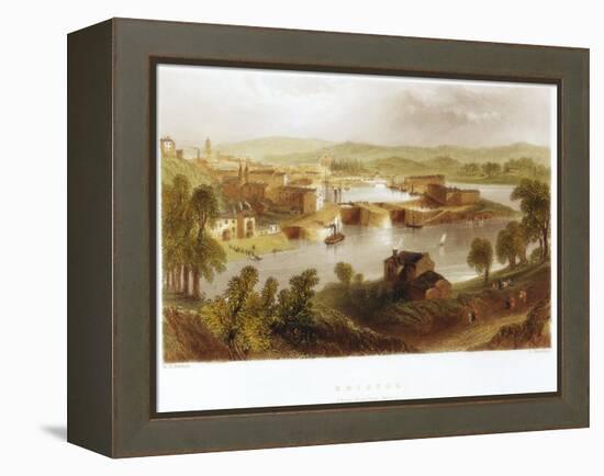 Bristol from Rownham Ferry, 1841-William Henry Bartlett-Framed Premier Image Canvas