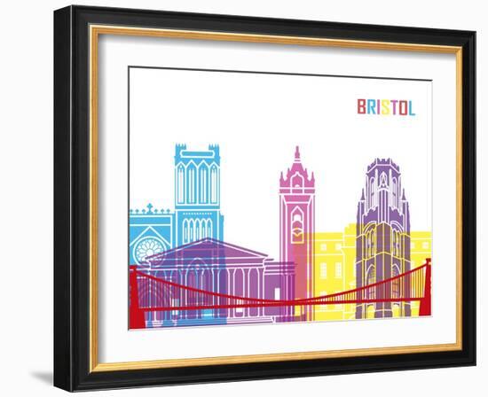 Bristol Skyline Pop-paulrommer-Framed Art Print