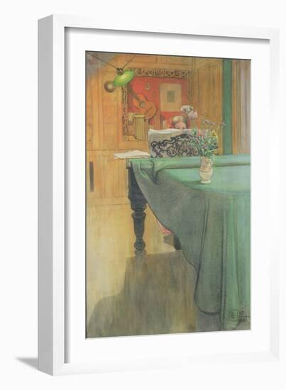 Brita at the Piano, 1908-Carl Larsson-Framed Giclee Print
