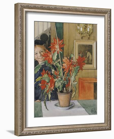 Brita's Cactus, 1904-Carl Larsson-Framed Giclee Print