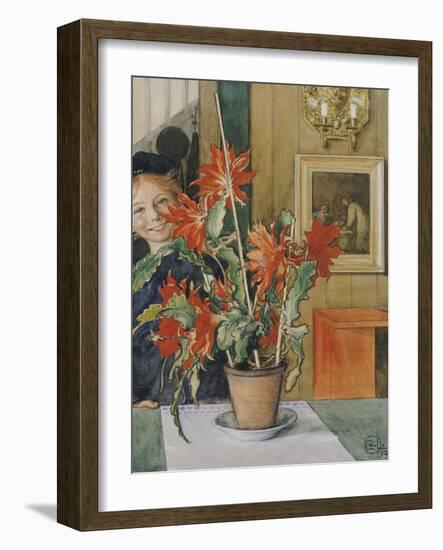 Brita's Cactus, 1904-Carl Larsson-Framed Giclee Print