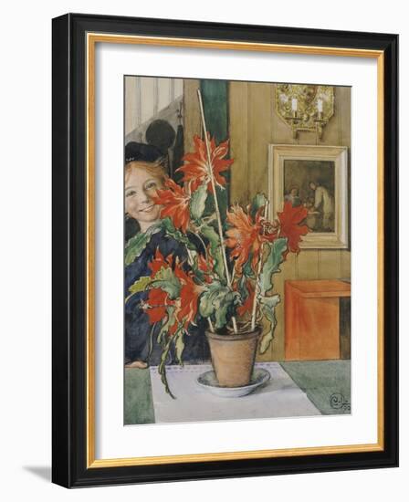 Brita's Cactus, 1904-Carl Larsson-Framed Giclee Print