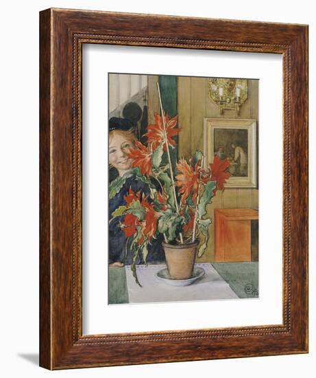 Brita's Cactus, 1904-Carl Larsson-Framed Giclee Print