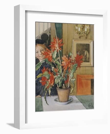 Brita's Cactus, 1904-Carl Larsson-Framed Giclee Print